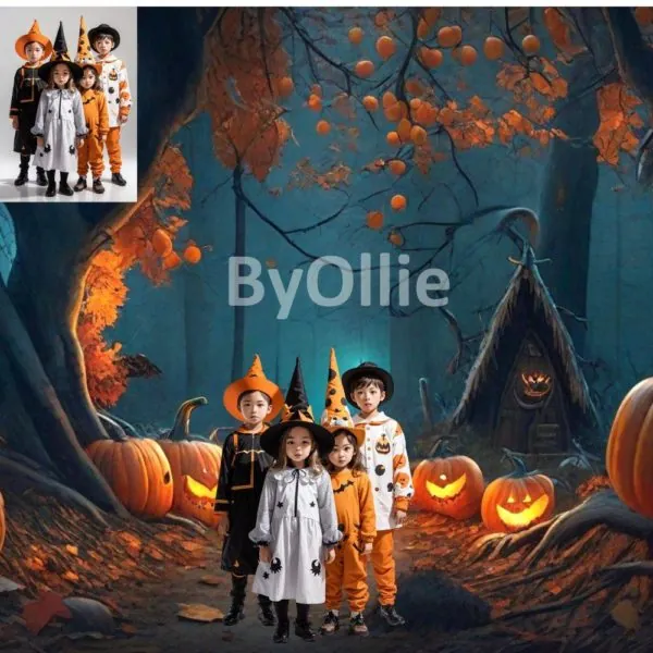 12 Halloween Haunted Creepy Scary Rooms Gothic Spooky Trick or Treat Studio CG Castle Digital Backdrops Pumpkin Backgrounds Photo Overlays